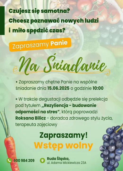 Ulotka: Rezyliencja: budowanie odporności na stres, Roksana Bilicz, 15 czerwca 2025