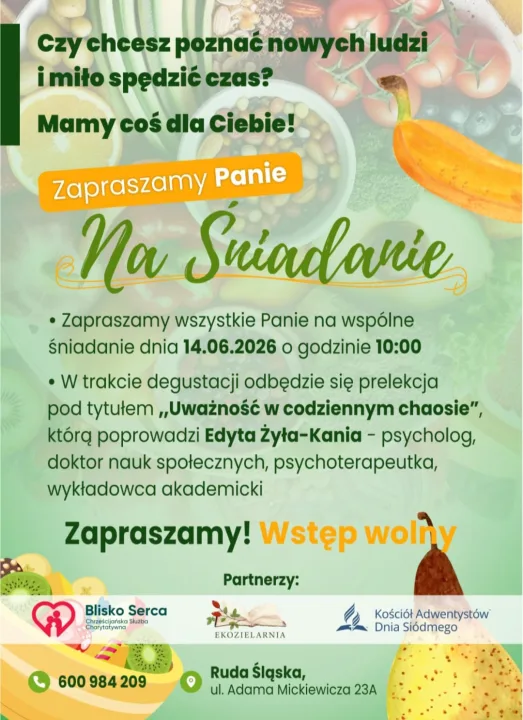 Ulotka: Uważność w codziennym chaosie, Edyta Żyła-Kania, 14 czerwca 2026